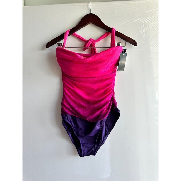 Lauren Ralph Lauren Other - NWT  Lauren Ralph Lauren Swimsuit 6 Underwire One-Piece Ombre Palm Bandeau